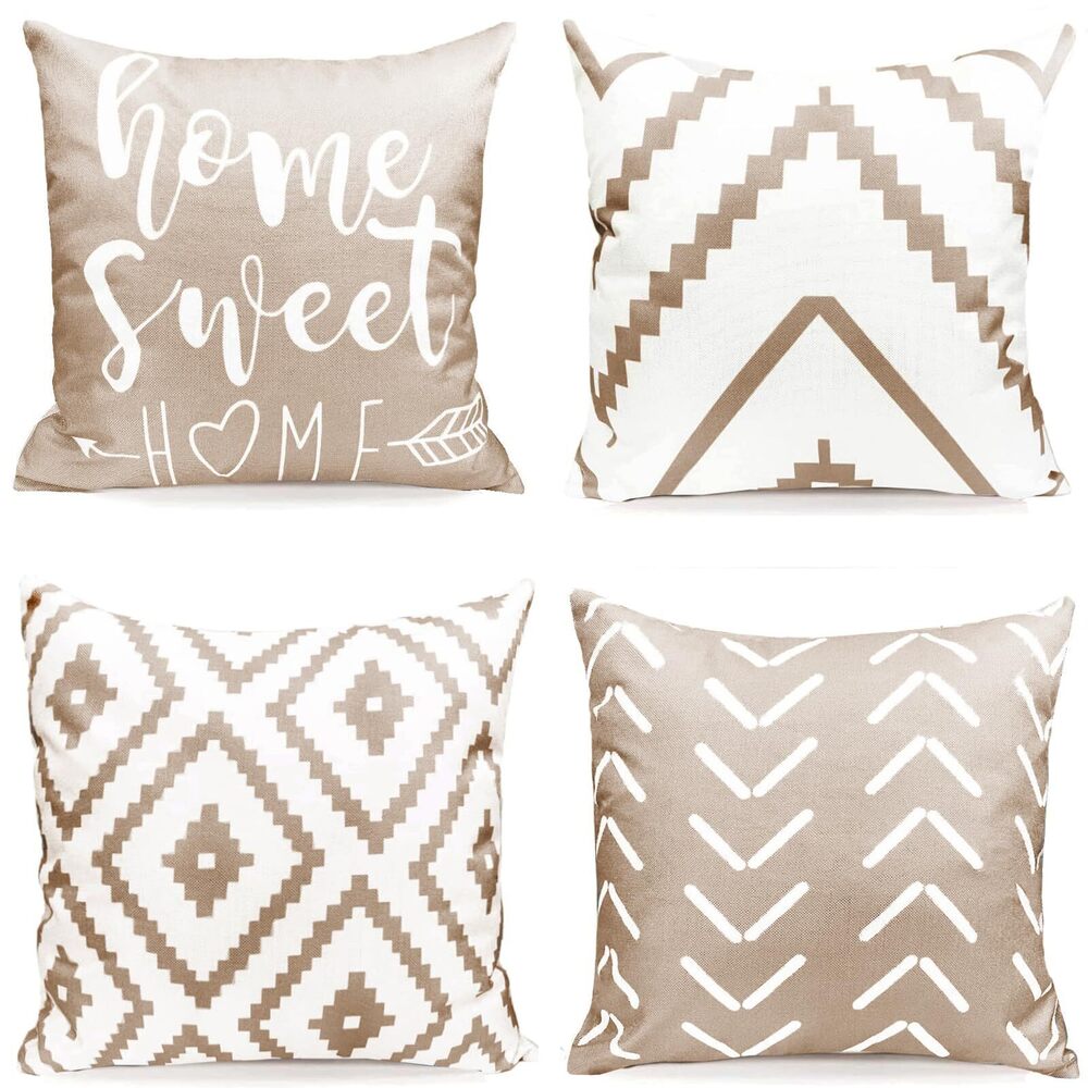 7817 Decorative Throw Pillow Covers 18x18 inch Light khaki Pillow Covers